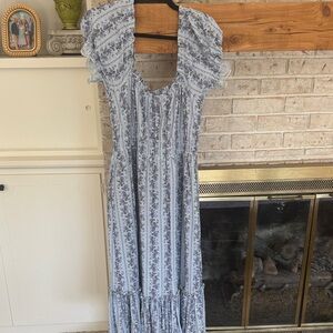 Loveshackfancy Floral Blue Dress